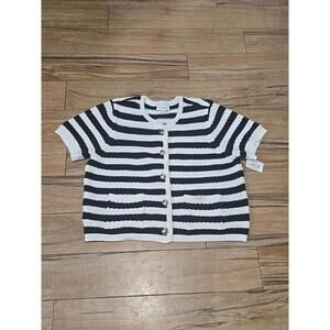 Free Assembly Woman's Black & White Cardigan Size‎ Large